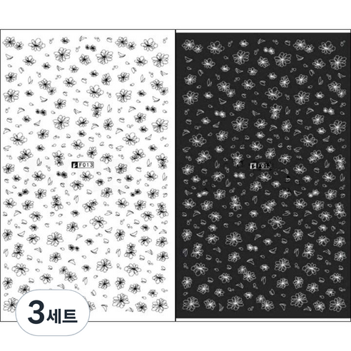 파티복닷컴 붙이는 젤네일 스티커 2종 세트, NA111, NA112, 3세트