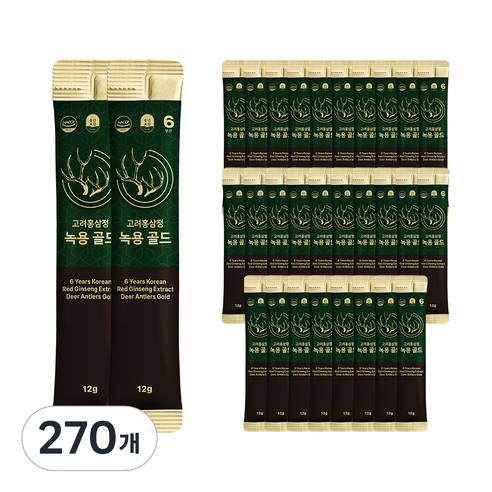 풍년보감 6년근 고려홍삼정 녹용 골드 벌크포장, 12g, 270개