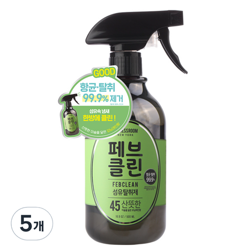 더블유드레스룸 페브클린 섬유탈취제 No.45 모닝레인, 500ml, 5개