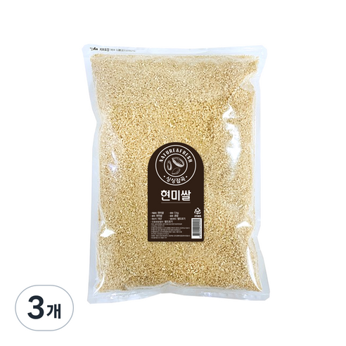 싱싱잡곡 현미, 5kg, 3개