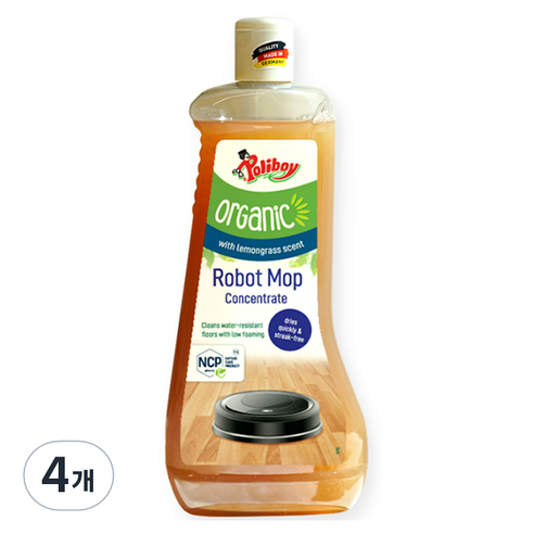 폴리보이 오가닉 로봇청소기 바닥 세정제, 500ml, 4개