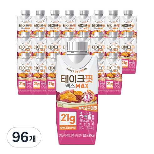 테이크핏 맥스 호박고구마맛 드링크믹스 RTD, 250ml, 96개