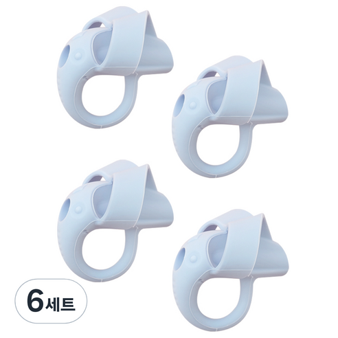 꼬사 연필교정기 코끼리 4p, 블루, 6세트