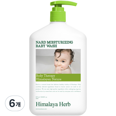 부케가르니 나드 모이스처 베이비 워시, 600ml, 6개