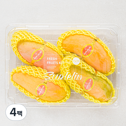 수플린 태국산 마하차녹 망고 4개입, 1.2kg, 4팩