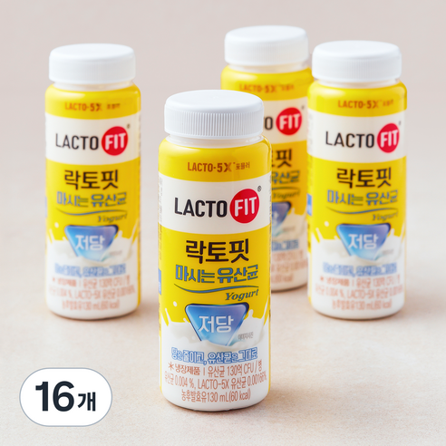 종근당건강 락토핏 마시는유산균 저당, 16개, 1개입, 130ml