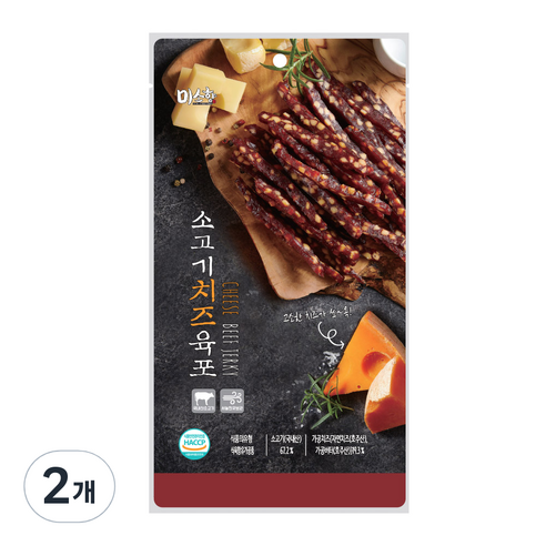 미소향 소고기 치즈육포, 80g, 2개