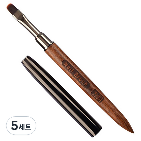 카카스 전문가용 네일브러쉬 + 브러쉬 캡 세트, KN-B3068, 5세트