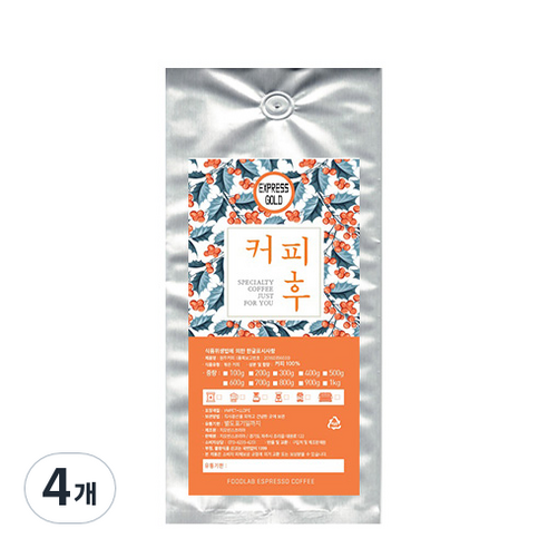 커피후 EXPRESS GOLD 분쇄 커피, 프렌치프레스, 200g, 4개