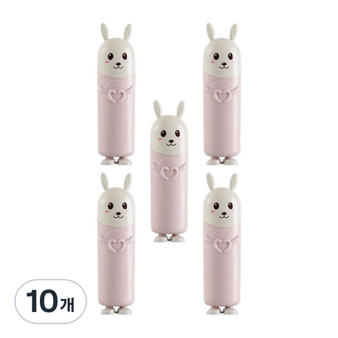 더자카 러브유 래빗 칫솔케이스, 핑크, 10개