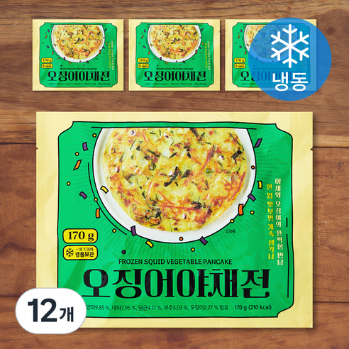 오징어 야채전 (냉동), 170g, 12개