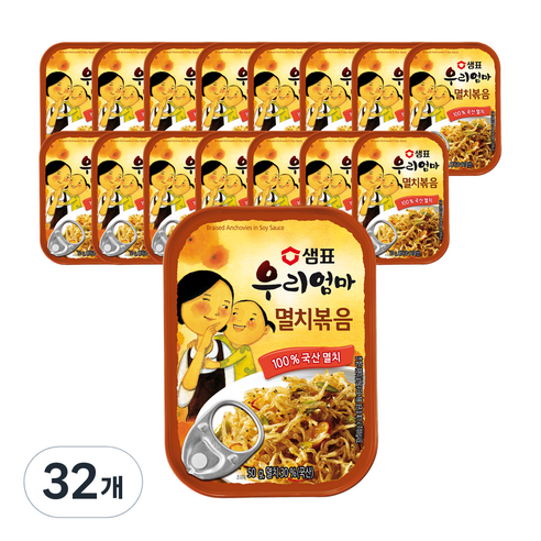 샘표 우리엄마 멸치볶음, 50g, 32개