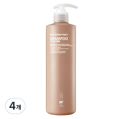 바디버든프로젝트 지성 샴푸 로즈마리향, 500ml, 4개