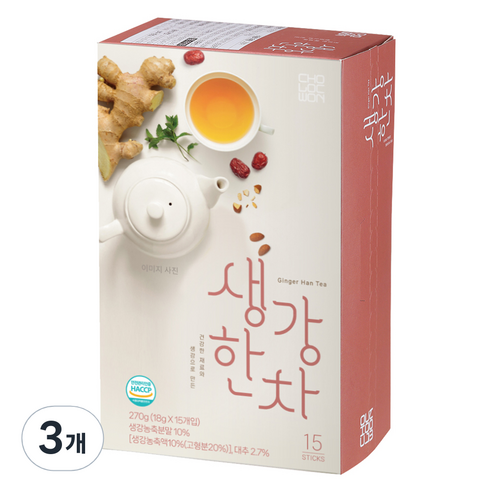 초록원 생강한차, 18g, 3개, 15개입