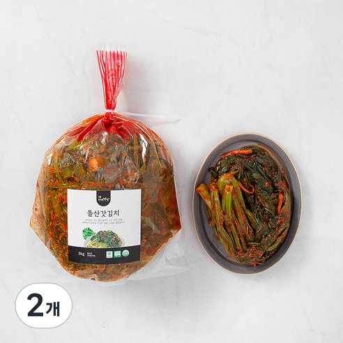 나래밥상 돌산갓김치, 3kg, 2개