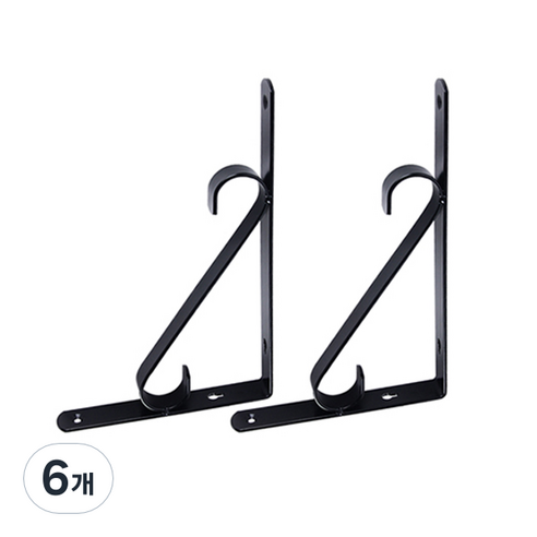 E.T.SHOP 싱글S 선반대 블랙, 6개