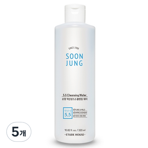 에뛰드하우스 순정 약산성 5.5 클렌징 워터, 320ml, 5개