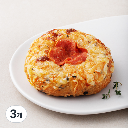 도제식빵 올리브 페파로니 베이글, 110g, 1개입, 3개