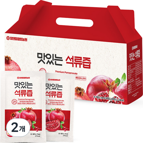참앤들황토농원 맛있는 석류즙 30p, 2개, 70ml