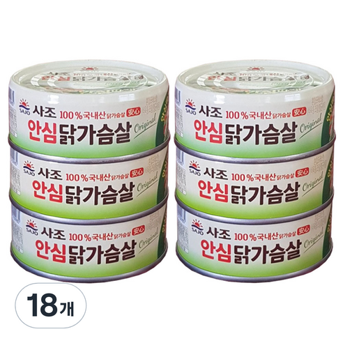 사조 안심 닭가슴살, 90g, 18개