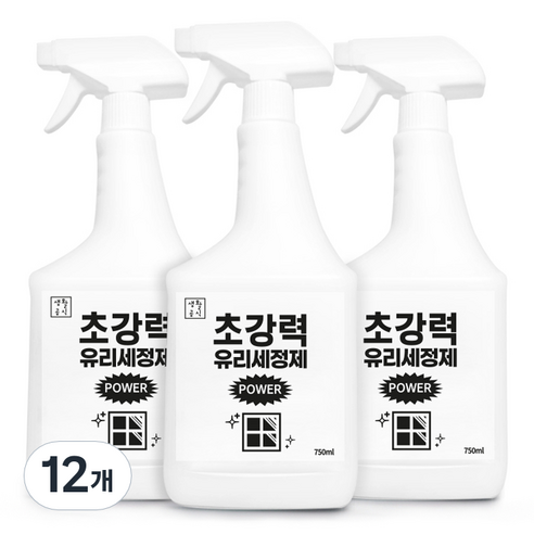 생활공식 초강력 파워 유리세정제, 750ml, 12개
