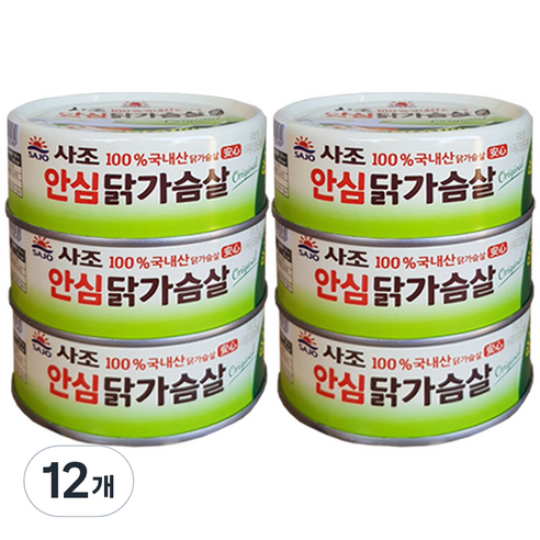 사조 안심 닭가슴살, 135g, 12개