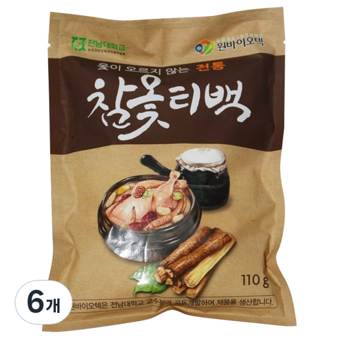 [원바이오텍] 참옻티백, 110g, 6개