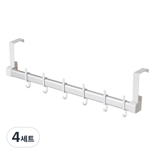 듀얼 도어 후크 행거, 혼합색상, 4세트