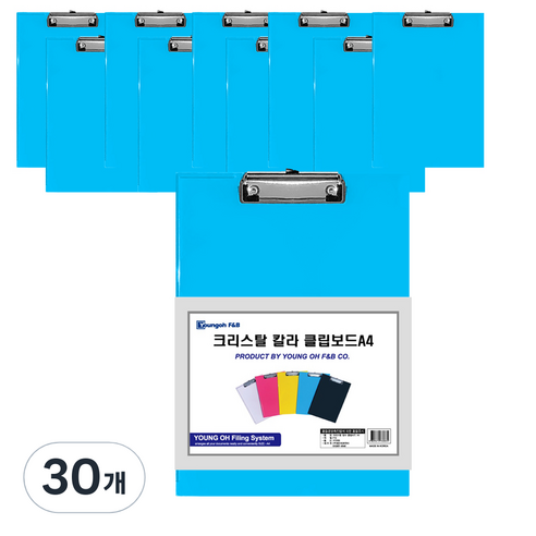 영오 크리스탈 클립보드 A4, 하늘, 30개