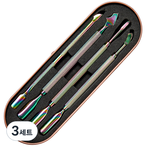메이브라운 고급 네일케어 네일푸셔 4종 세트, 혼합색상, 3세트