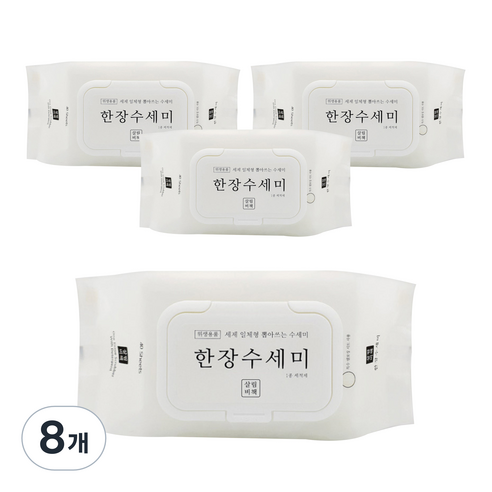 살림비책 일회용 뽑아쓰는 세제일체형 한장수세미 40p, 8개