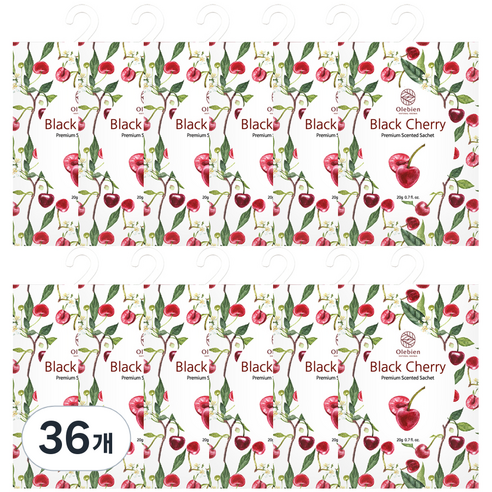 올레비엔 센티드 사쉐 블랙체리 본품, 20g, 36개, 과일/트로피칼향