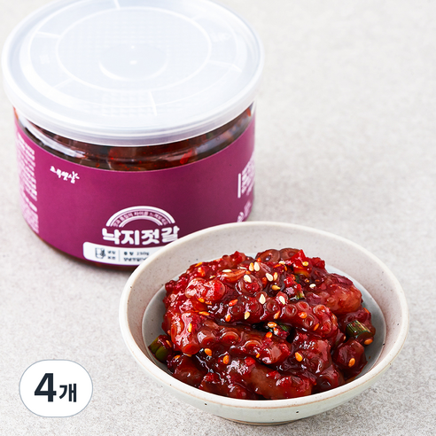 초록햇살 낙지젓갈, 250g, 4개