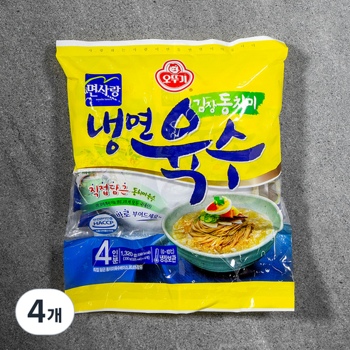 오뚜기 동치미맛 냉면육수 4인분, 1.32kg, 4개
