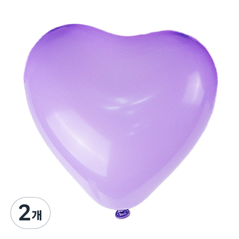 파티쇼 하트모양 풍선 스탠다드 15cm 100p, 라벤다, 2개