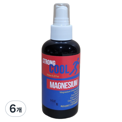 마그네슘 스프레이 스트롱 쿨 민트 미스트, 6개, 150ml
