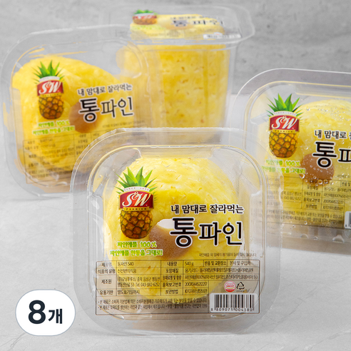 S&W 통파인 파인애플, 540g, 8개