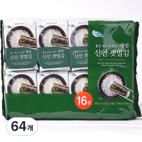 예맛 신안갯벌김, 4g, 64개
