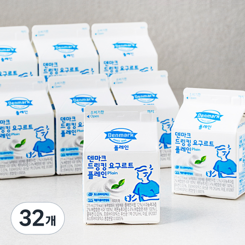 덴마크 드링킹 요구르트 플레인, 275ml, 32개