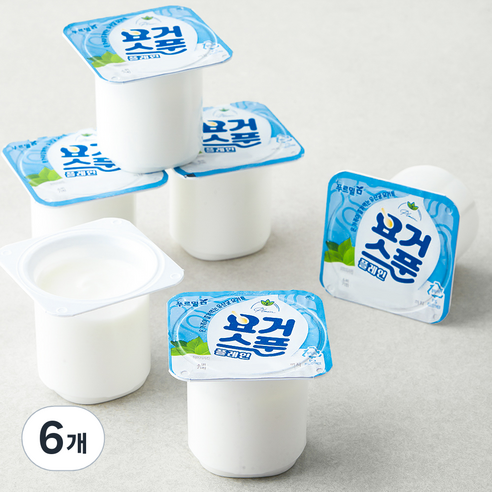 푸르밀 요거스푼 플레인 6개입, 480g, 6개
