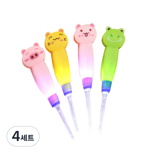 LED 캐릭터 유아귀이개 세트, 4개입, 4세트