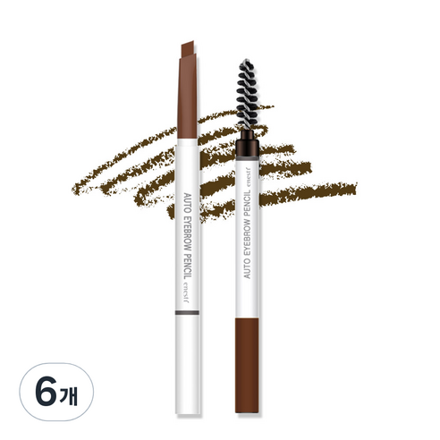 에네스티 오토 듀얼 펜슬 아이브로우 0.18g, 03 갈색, 6개