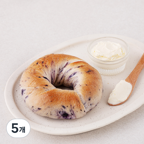 훕훕베이글 블루베리모어 베이글, 125g, 1개입, 5개