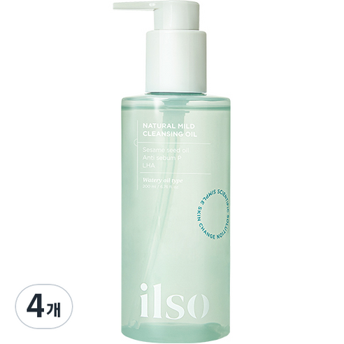 일소 네추럴 마일드 저자극 클렌징 오일, 200ml, 4개