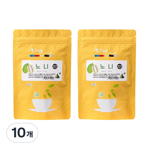 다예 삼각티백 노니차, 1.5g, 20개입, 10개