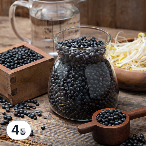 대구농산 검은콩 콩나물콩 약콩, 1.1kg, 4통