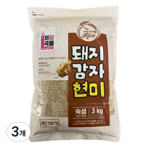 광복 저당곡물 돼지감자 현미, 3kg, 3개