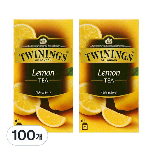 트와이닝 레몬 티백, 2g, 100개