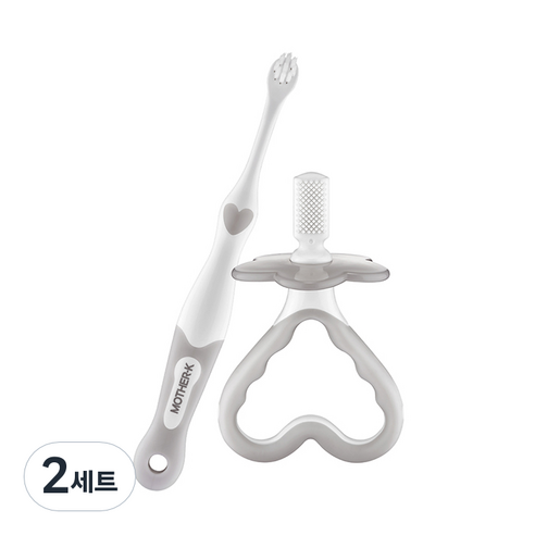 마더케이 아기칫솔 2종 세트, 윔그레이, 2개, 2세트
