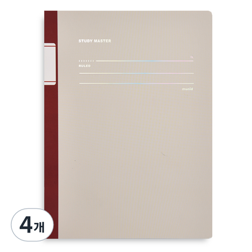 뮤니드 It handy 사철누드 인덱스 노트, 베이지, 4개